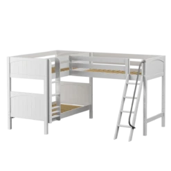 Maxtrix Twin Medium Corner Loft Bunk Bed -Babyletto Store TRIFID WP