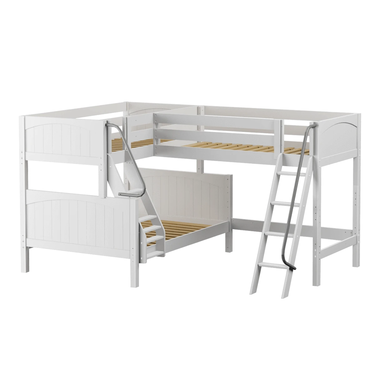 Maxtrix Medium Twin Over Full Corner Loft Bunk Bed 4 Maxtrix Medium Twin Over Full Corner Loft Bunk Bed - Image 2