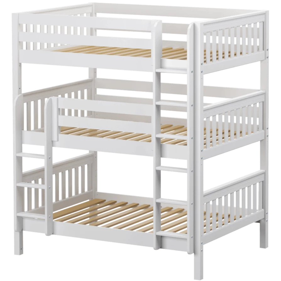 Maxtrix Full Triple Bunk Bed With Straight Ladder 4 Maxtrix Full Triple Bunk Bed With Straight Ladder - Image 2
