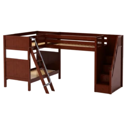 Maxtrix Twin High Corner Loft Bunk Bed With Ladder + Stairs - R -Babyletto Store TROIKA CP 4c8ec601 3431 4236 a2da 919c1b9d9f63