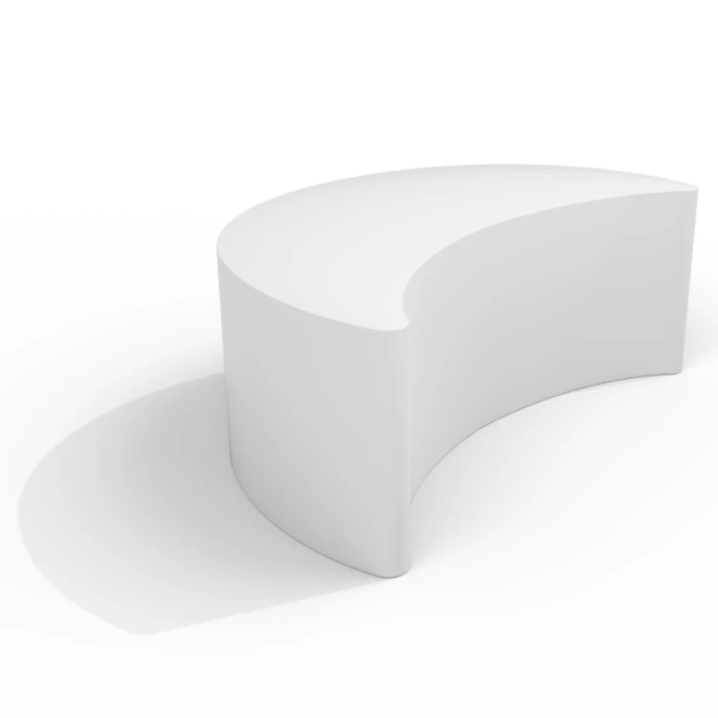 Milk Street Crescent Moon Ottoman/Table 3 Milk Street Crescent Moon Ottoman/Table
