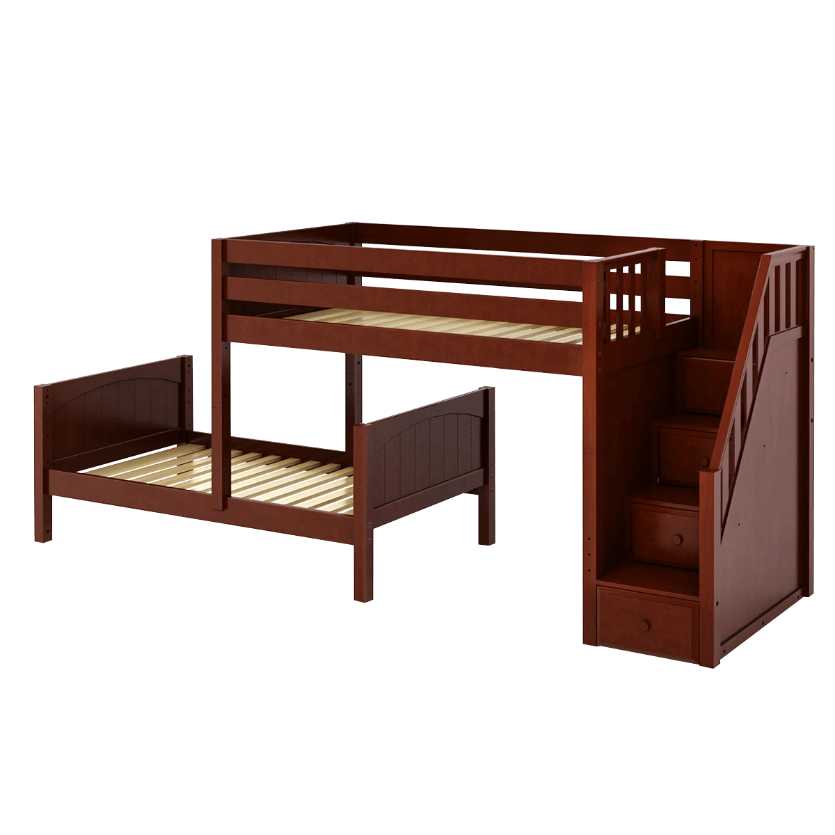 Maxtrix Twin L-Shaped Bunk Bed With Stairs 7 Maxtrix Twin L-Shaped Bunk Bed With Stairs - Image 5