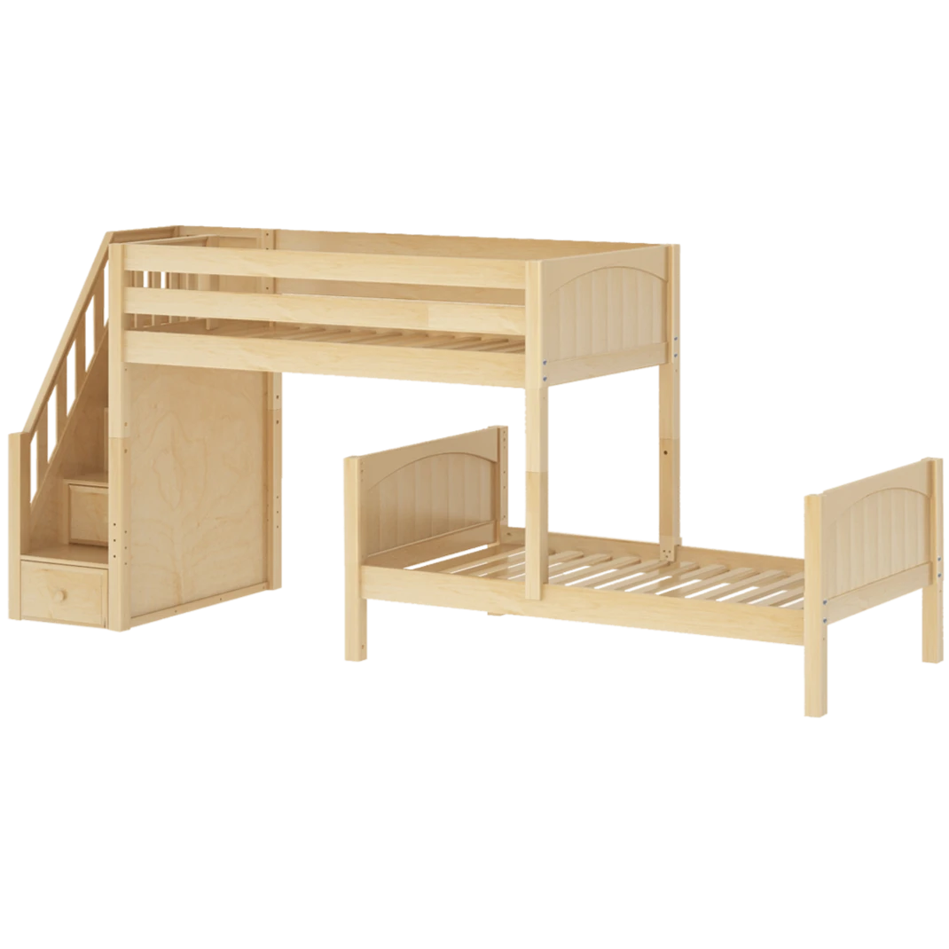 Maxtrix Twin L-Shaped Bunk Bed With Stairs 8 Maxtrix Twin L-Shaped Bunk Bed With Stairs - Image 6