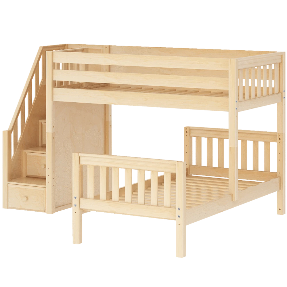 Maxtrix Twin L-Shaped Bunk Bed With Stairs 3 Maxtrix Twin L-Shaped Bunk Bed With Stairs