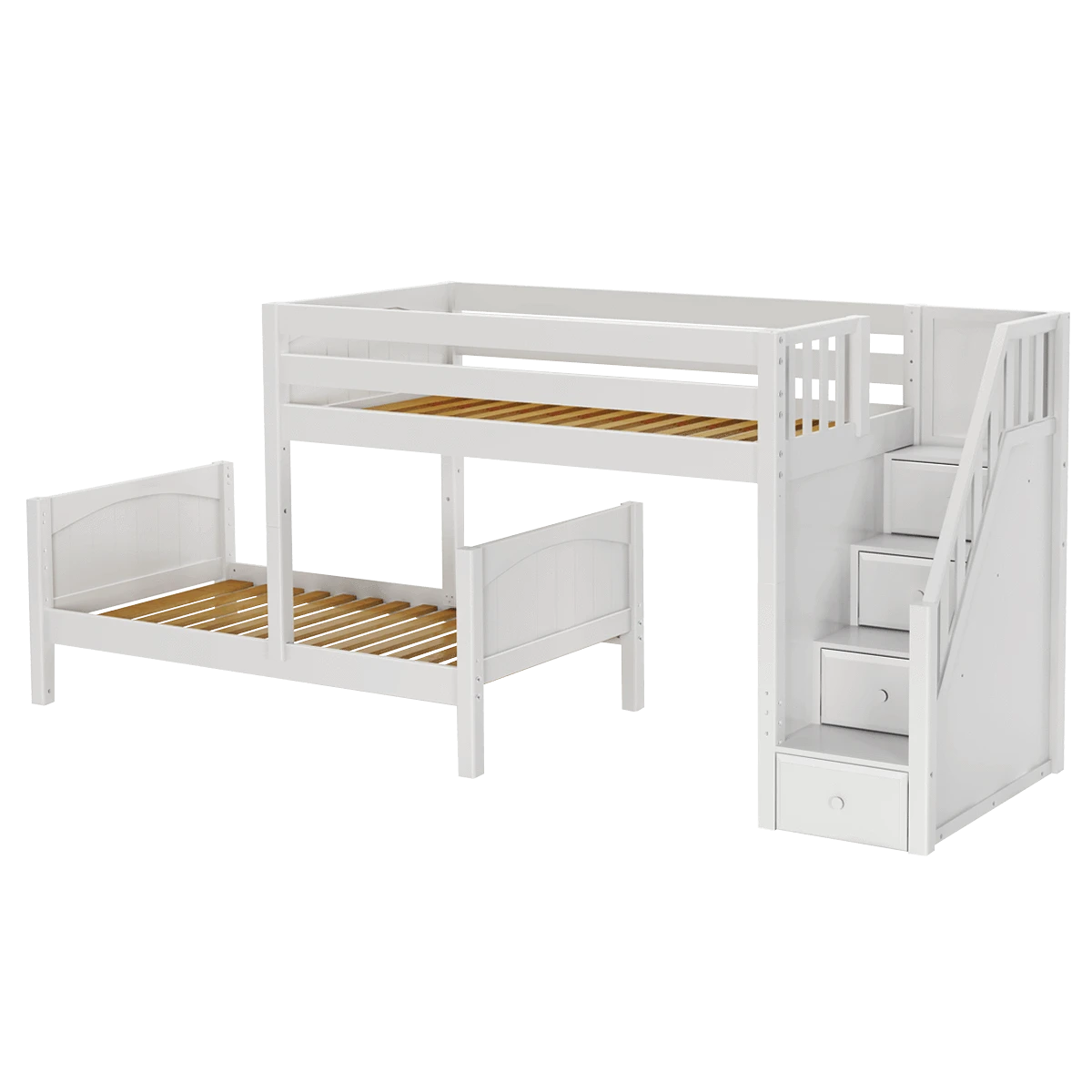 Maxtrix Twin L-Shaped Bunk Bed With Stairs 6 Maxtrix Twin L-Shaped Bunk Bed With Stairs - Image 4