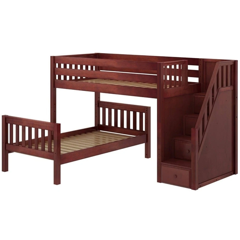 Maxtrix Twin L-Shaped Bunk Bed With Stairs 4 Maxtrix Twin L-Shaped Bunk Bed With Stairs - Image 2
