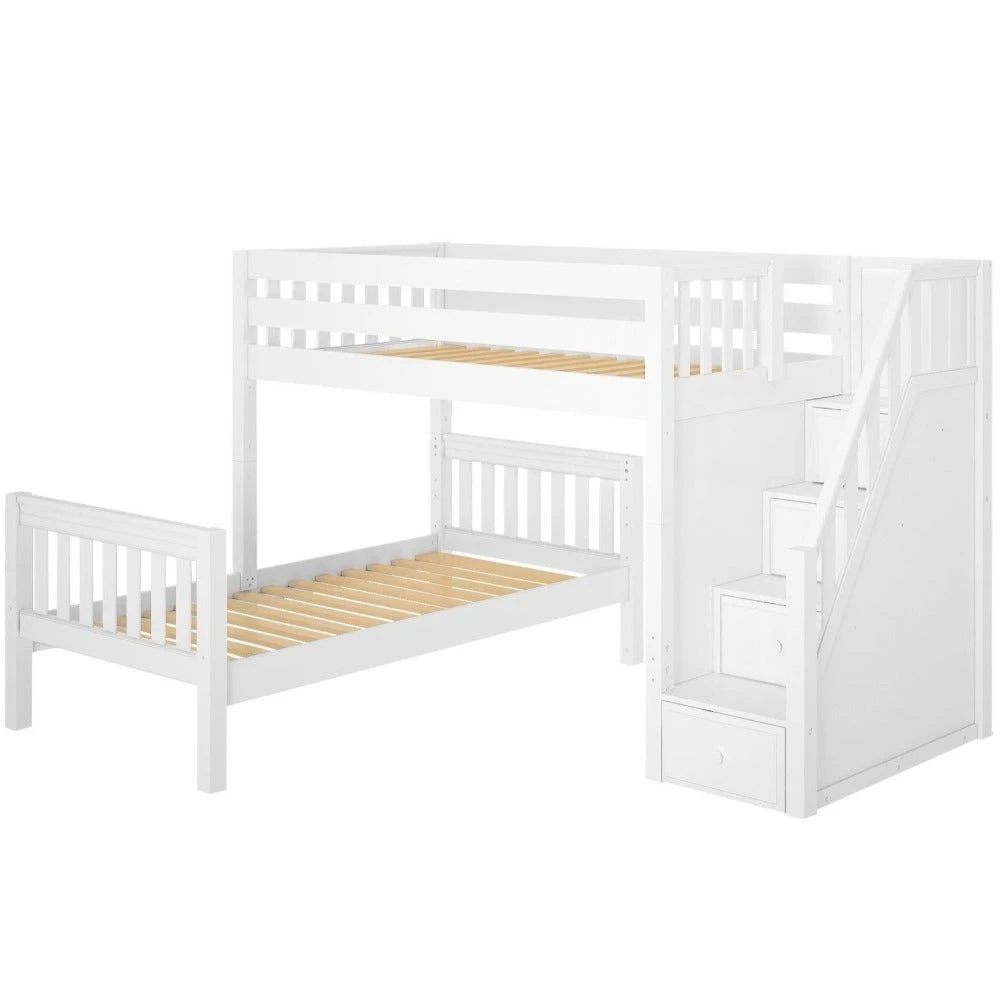 Maxtrix Twin L-Shaped Bunk Bed With Stairs 5 Maxtrix Twin L-Shaped Bunk Bed With Stairs - Image 3