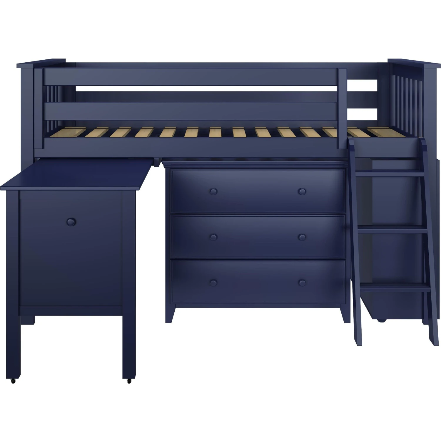 Jackpot Deluxe Windsor Twin Storage Loft Bed With Dresser + Bookcase + Desk 11 Jackpot Deluxe Windsor Twin Storage Loft Bed With Dresser + Bookcase + Desk - Image 9