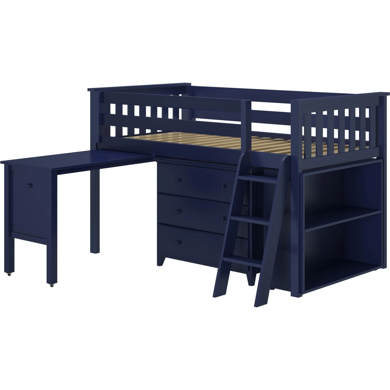 Jackpot Deluxe Windsor Twin Storage Loft Bed With Dresser + Bookcase + Desk 13 Jackpot Deluxe Windsor Twin Storage Loft Bed With Dresser + Bookcase + Desk - Image 11