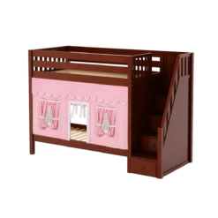 Maxtrix Twin High Bunk Bed With Stairs + Curtain 35 Maxtrix Twin High Bunk Bed With Stairs + Curtain -Babyletto Store WOPPER23 CS