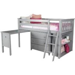 Jackpot Deluxe Windsor Twin Storage Loft Bed With Dresser + Bookcase + Desk 19 Jackpot Deluxe Windsor Twin Storage Loft Bed With Dresser + Bookcase + Desk -Babyletto Store Windsor2Grey2 3f013c02 75ad 475e 96e8 35c603e2cb99