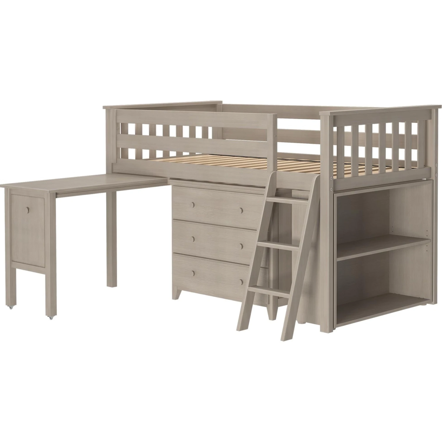 Jackpot Deluxe Windsor Twin Storage Loft Bed With Dresser + Bookcase + Desk 15 Jackpot Deluxe Windsor Twin Storage Loft Bed With Dresser + Bookcase + Desk - Image 13