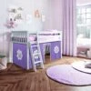 Jackpot Deluxe York Twin Play Loft With Purple/White Curtain 1 Jackpot Deluxe York Twin Play Loft With Purple/White Curtain -Babyletto Store YORK1 14 e1591641881700